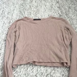 Brandy Melville pink ribbed sweater